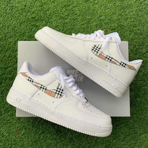 Burberry Swoosh Design Custom Air Force 1