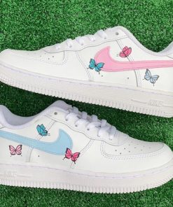 Pink Swoosh Butterfly Custom Air Force 1