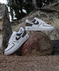 Black White Half Custom Air Force 1