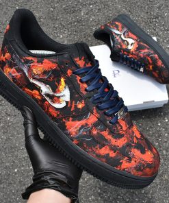 Charcoal Flame Burning Custom Air Force 1