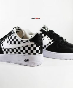 Black White Checkers Custom Air Force 1