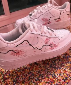 Cherry Blossom Painted Custom Air Force 1