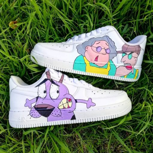 Courage Dog Cartoon Custom Air Force 1