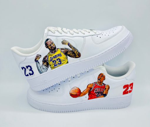 Chicago Bulls Lakers Custom Air Force 1