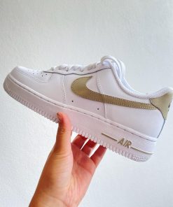 Beige Brown Check Custom Air Force 1