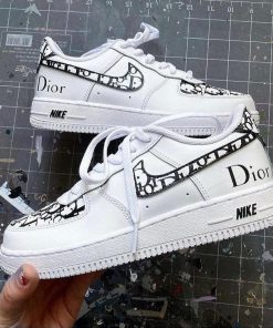 Black Dior Patterm Custom Air Force 1