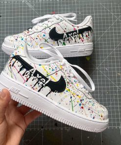 Black Splash Dripping Custom Air Force 1