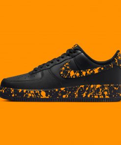 Black Orange Splatter Custom Air Force 1