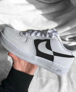 Block Black White Custom Air Force 1