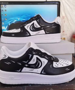 Cartoons Black White Custom Air Force 1