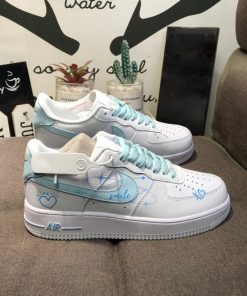 Blue Smlie Custom Air Force 1