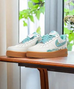 Cyan Blue Landscape Custom Air Force 1