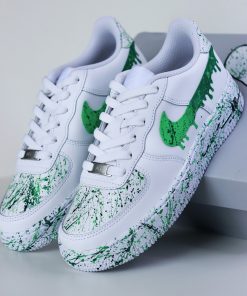 Custom Air Force 1 Kelly Green Drip