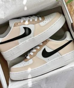 Nude Black Swoosh Custom Air Force 1