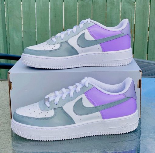 Purple Gray Custom Air Force 1