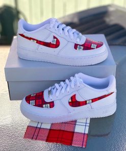 Red Plaid Custom Air Force 1