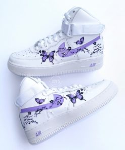 Purple Butterfly Sneaker Custom Air Force 1