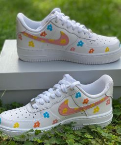 Flowers Pastel Colors Custom Air Force 1