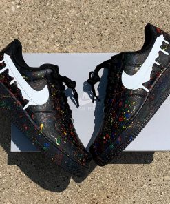 Black Splatter Custom Air Force 1