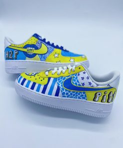 College Theme Custom Air Force 1, Custom College University Themed Nike Air Force 1, Custom Sneaker, Hand Painted Sneaker, Custom Gift