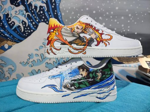 Rengoku X Tanjirou Custom Air Force 1