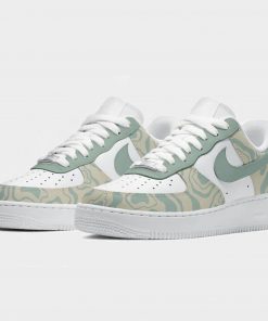 Green Hand Painted Custom Air Force 1