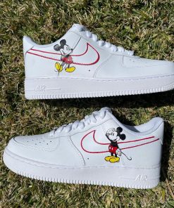 Mickey Swoosh Outline Custom Air Force 1