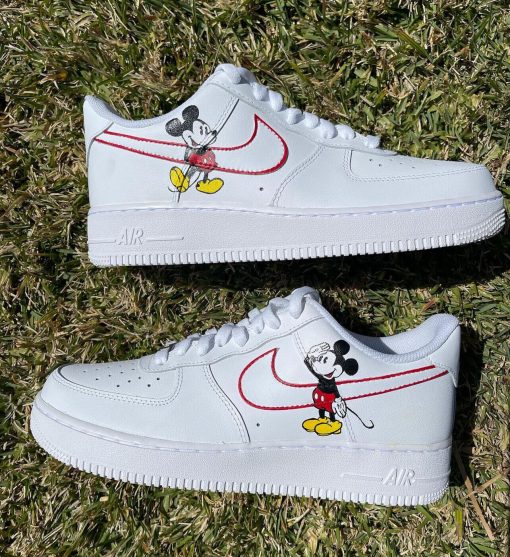 Mickey Swoosh Outline Custom Air Force 1