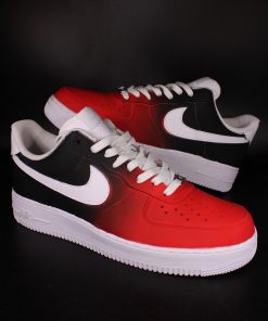 Black Red Fade Custom Air Force 1