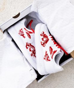 Red Dragon Custom Nike Air Force 1