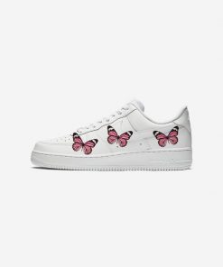 Pink Butterfly Custom Nike Air Force 1