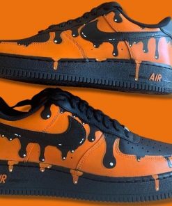 Orange Dripping Custom Air Force 1