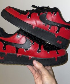 Red Dripping Sneaker Custom Air Force 1