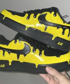 Yellow Dripping Custom Air Force 1