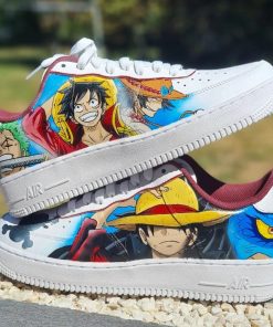 Luffy Zoro Painted Custom Air Force 1