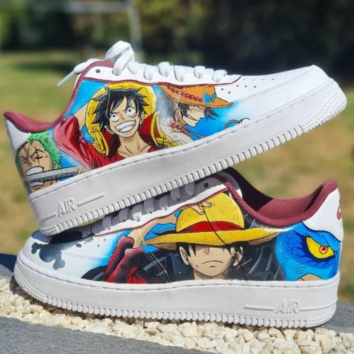 Luffy Zoro Painted Custom Air Force 1