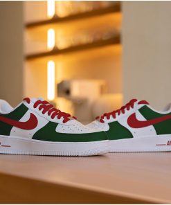 Custom Red And Green Air Force 1