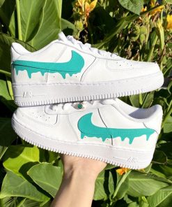 Turquoise Drip Custom Air Force 1