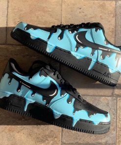 Black Icy Blue Custom Air Force 1