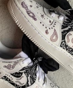 Black White Bandana Custom Air Force 1