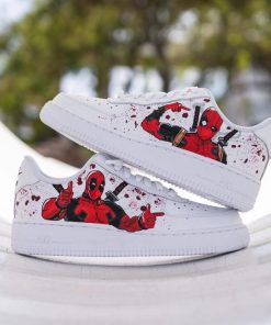 Deadpool Splatter Custom Air Force 1