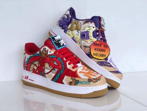 Dragonball Red Purple Custom Air Force 1