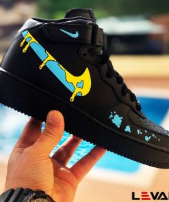 Blue Yellow Drip Custom Air Force 1