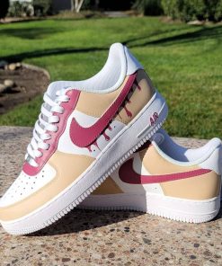 Pink Drip Beige Custom Air Force 1