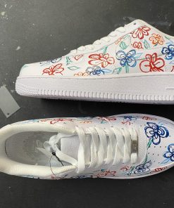 Flowers Hand Painted Custom Air Force 1