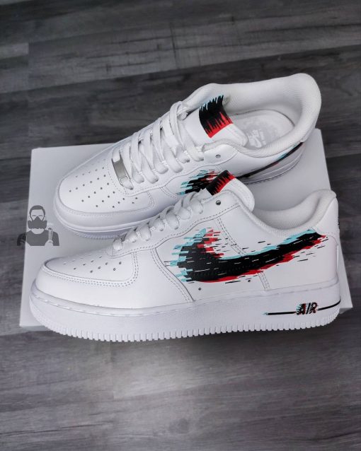 Glitch Hand Painted Custom Air Force 1