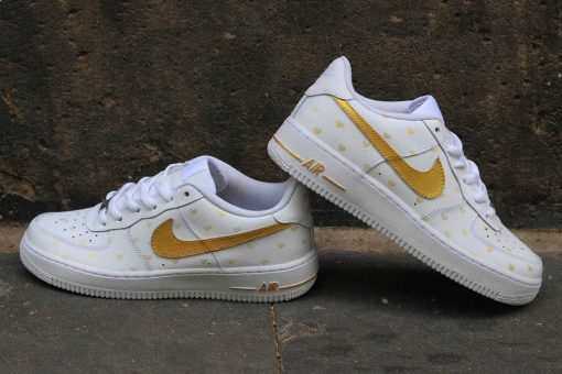 Gold Hearts Custom Air Force 1