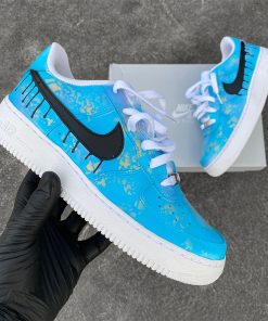 Gold Speckled Blue Custom Air Force 1