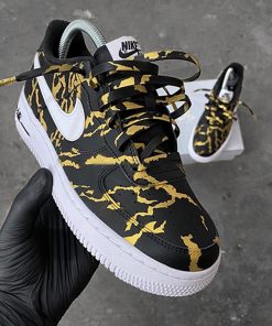 Gold Black Marble Custom Air Force 1