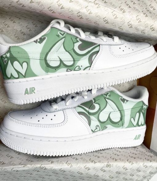 Green Heart Custom Air Force 1